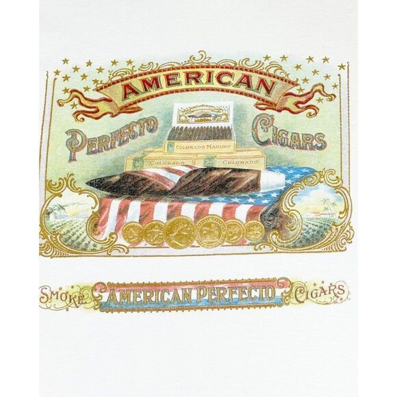 Vintage American Perfecto Cigars T-shirt White XL Smoking - Picture 3 of 9